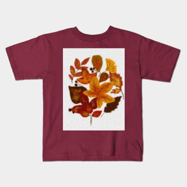 fall leaves composition. Kids T-Shirt by algill